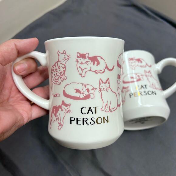 Opalhouse Other - Opalhouse Stoneware Coffee Mug. Pink cats, with gold “Cat Person” design